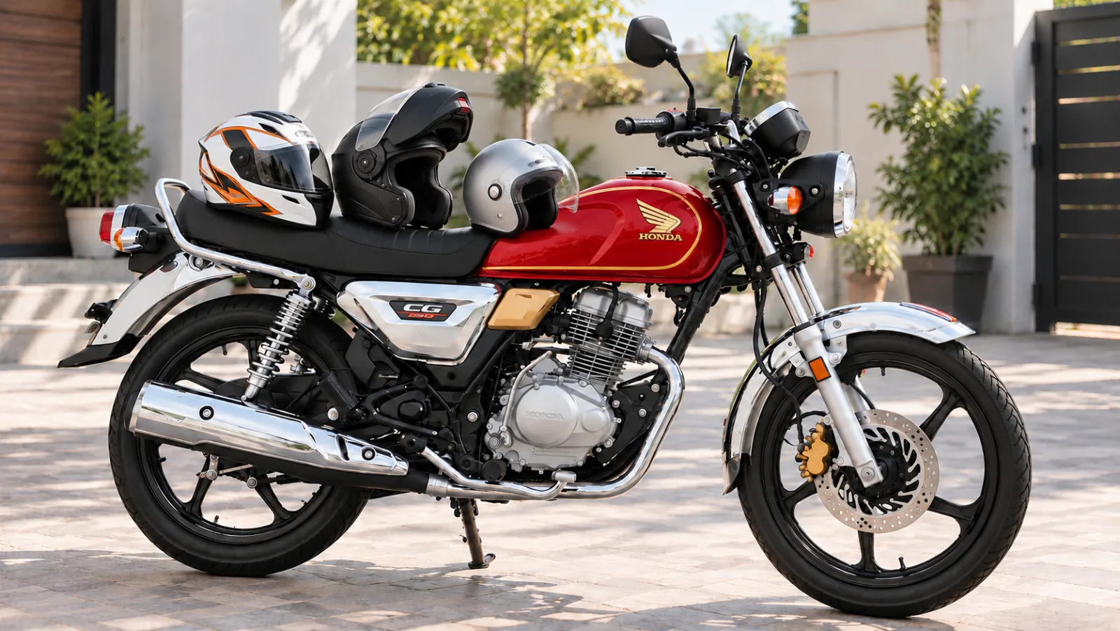 Full face, flip-up and open face motorcycle helmets side by side, illustrating the best helmet in Pakistan and the top helmet brands
