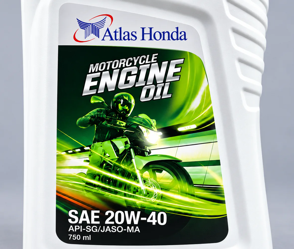 Atlas Honda Engine Oil 20W40 750ml, close-up