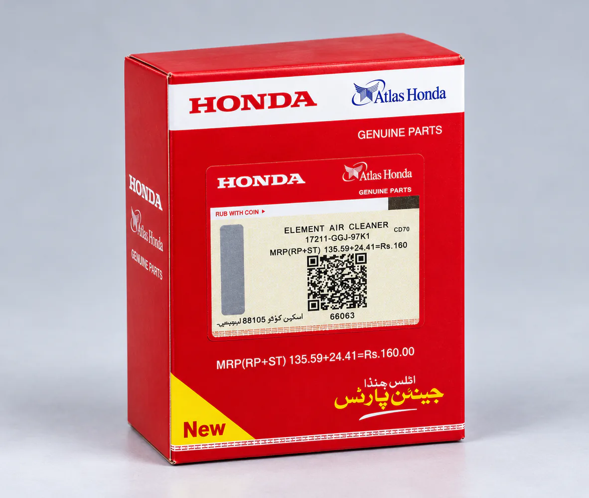Atlas Honda Genuine Air Cleaner Element CD70, front view