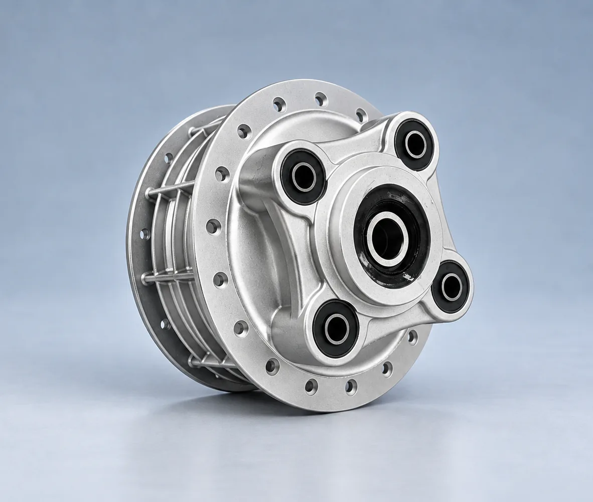 Atlas Honda Genuine Rear Wheel Hub for Honda CG125, side view