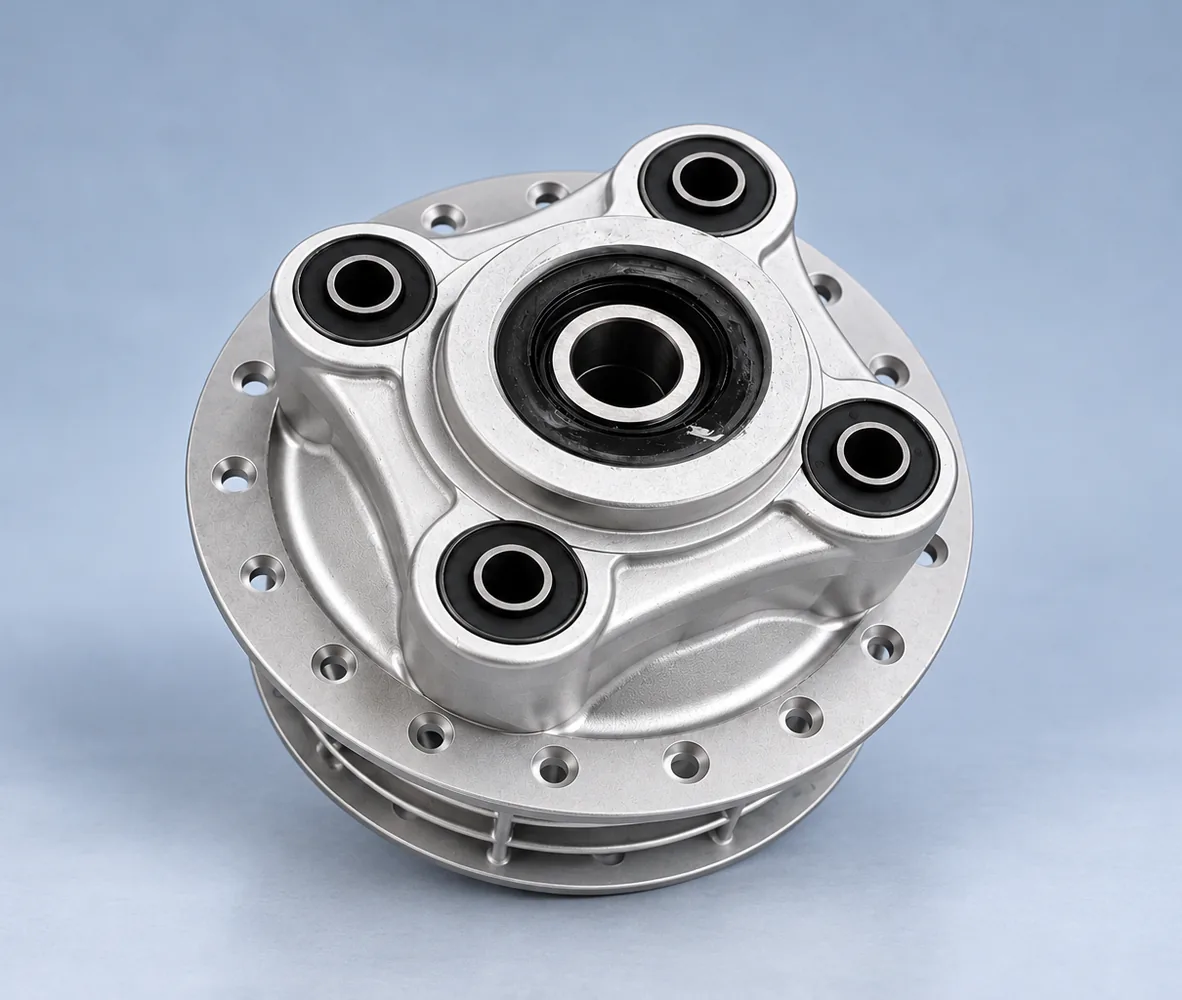 Atlas Honda Genuine Rear Wheel Hub for Honda CG125, close-up