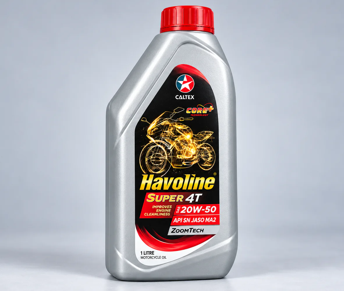 Caltex Havoline Super 4T 20W50 1L, front view