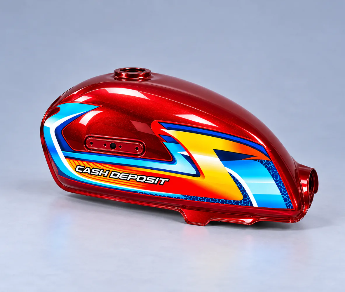 Fuel Tank for Honda CD70 – Red, front view