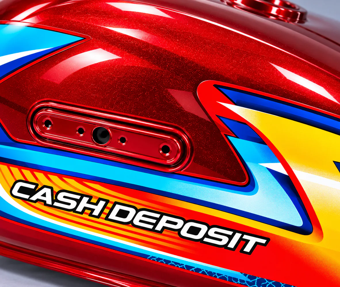 Fuel Tank for Honda CD70 – Red, close-up