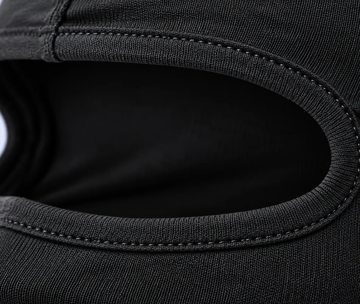 Full Face Motorcycle Balaclava – Black, close-up