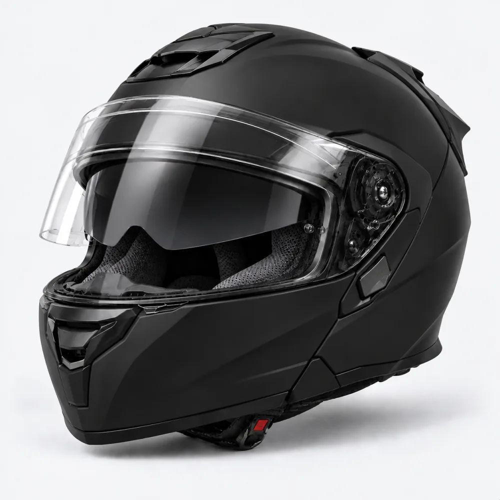 Jiekai JK-902 Flip Up Helmet, Matt Black graphic