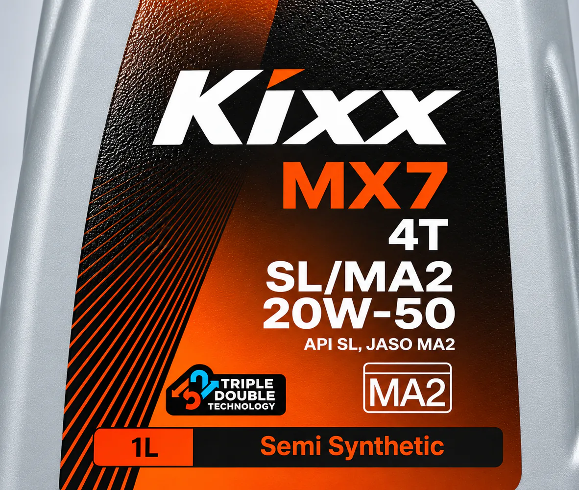 Kixx MX7 4T 20W50 1L, close-up