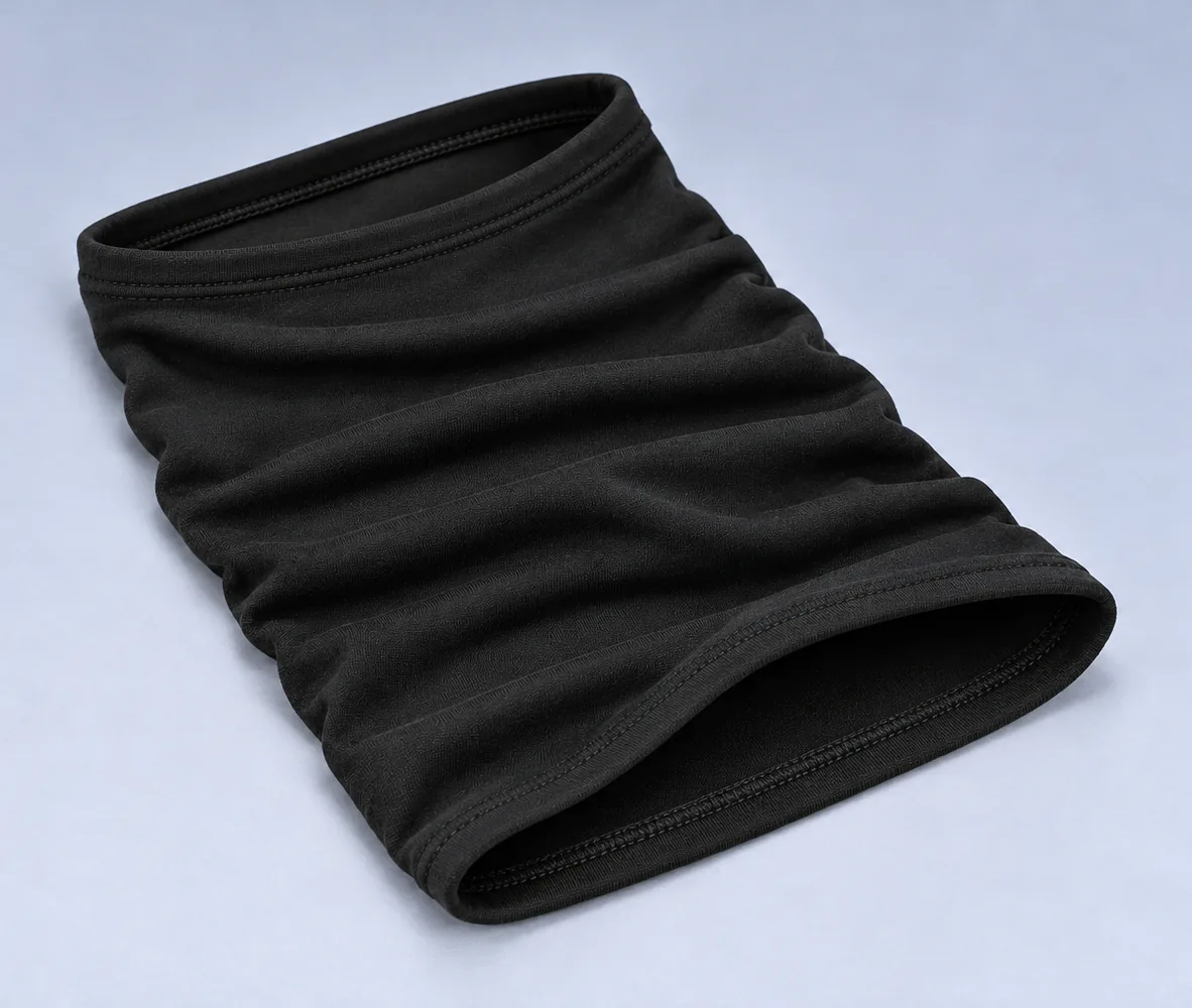 Motorcycle Neck Warmer – Black, side view