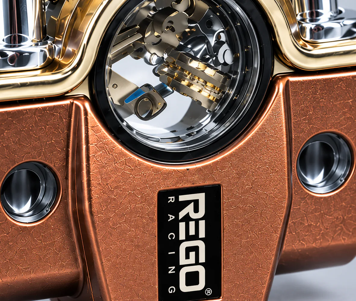 REGO Racing Motorcycle Shackle Lock, close-up