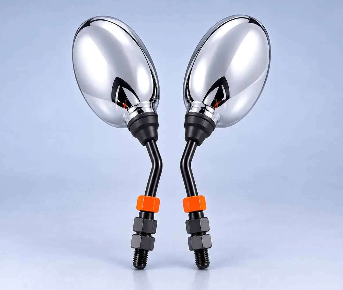 Side Mirror Set for Honda CD70 and CG125, side view