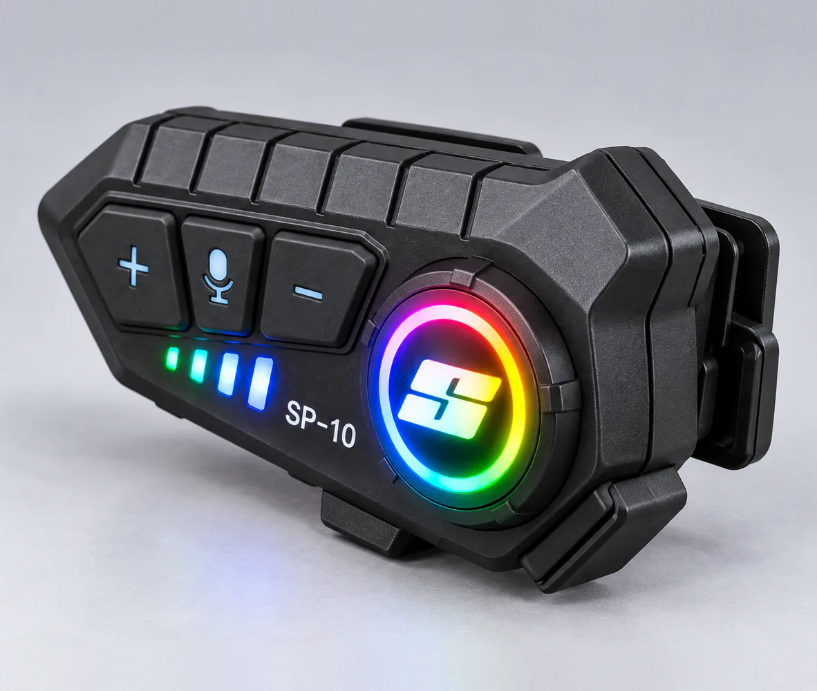 Super Air SP-10 Bluetooth Helmet Headset, side view