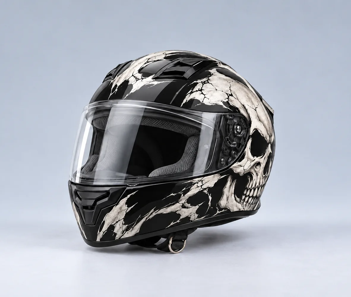 Vector VT-254 Modular Helmet, Skull, front view