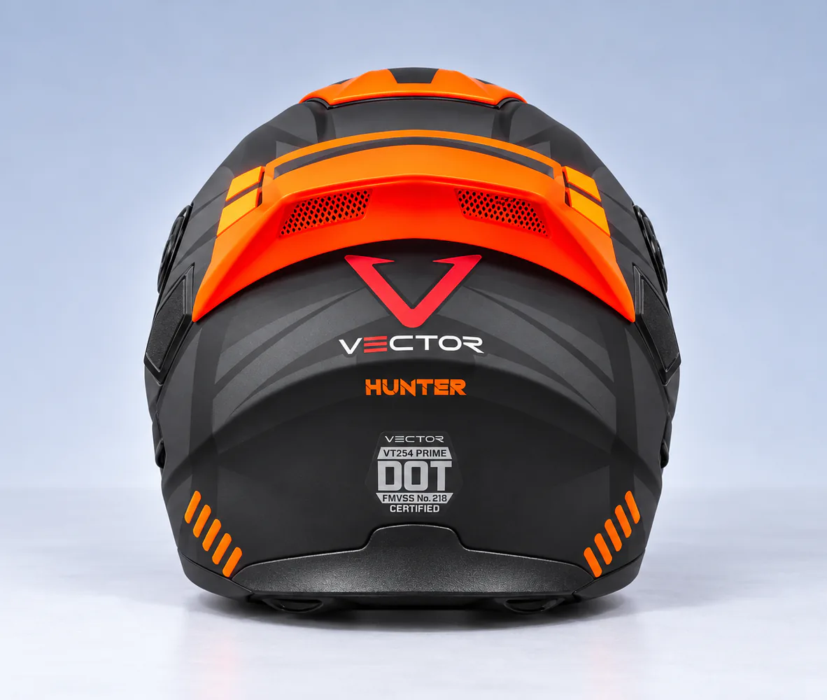 Vector VT-254 Prime Modular Helmet, Hunter, rear view