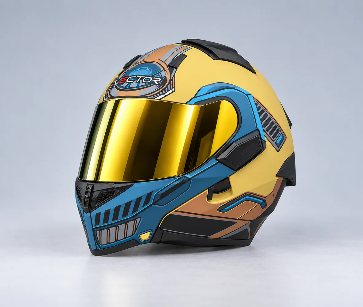 Vector VT-254 Prime Modular Helmet, Sonic, front view